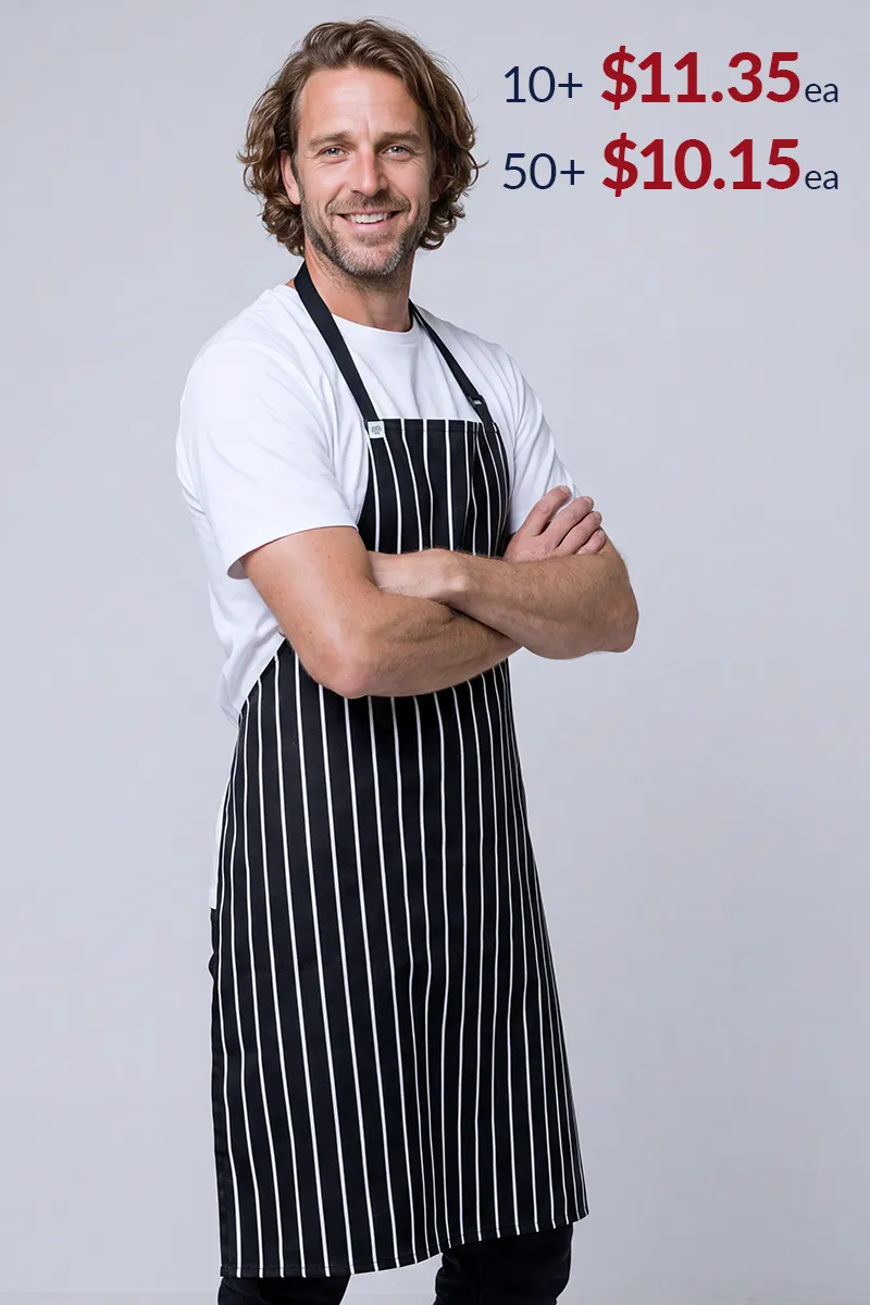 Chef Bib Black/White