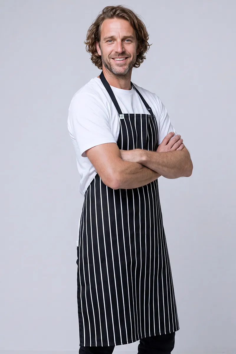 Chef Bib Black/White