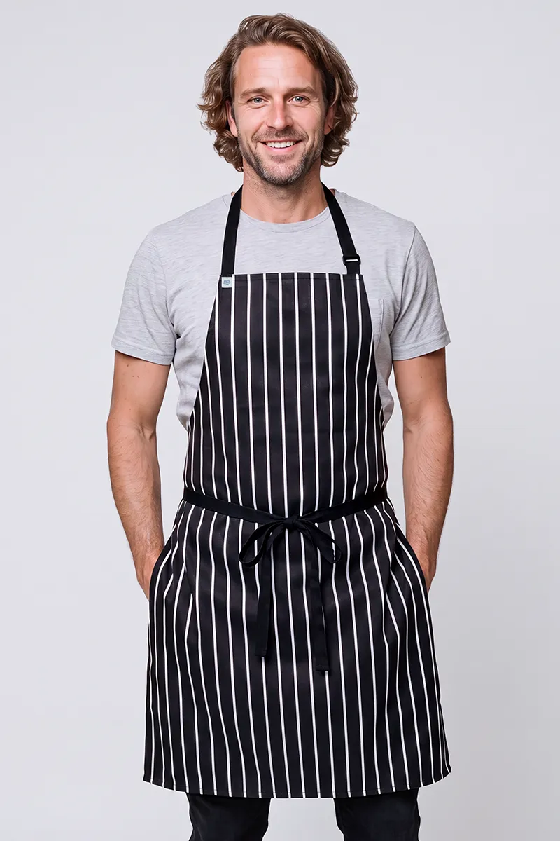 Chef Bib Black/White