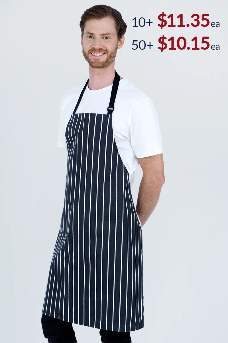 Chef Bib Navy/White