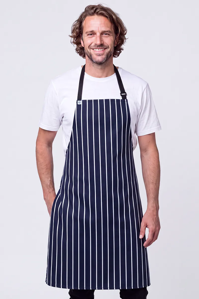 Chef Bib Navy/White