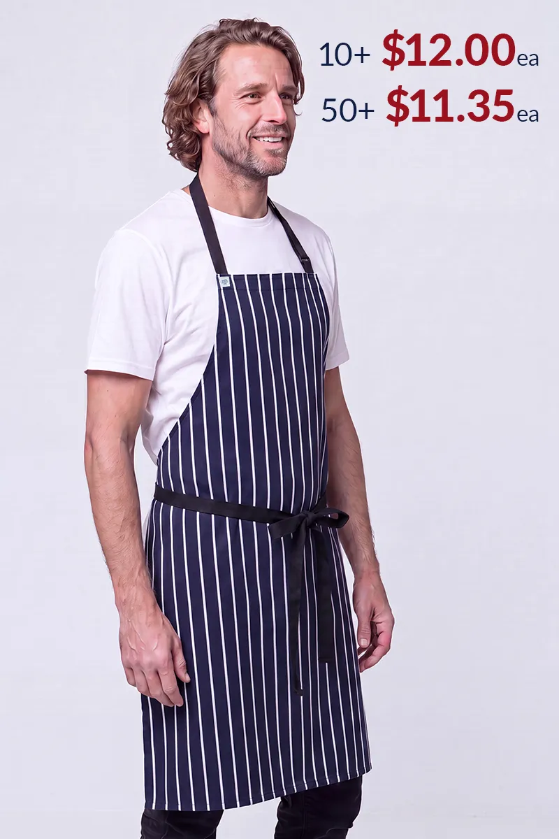 Chef Bib Navy/White