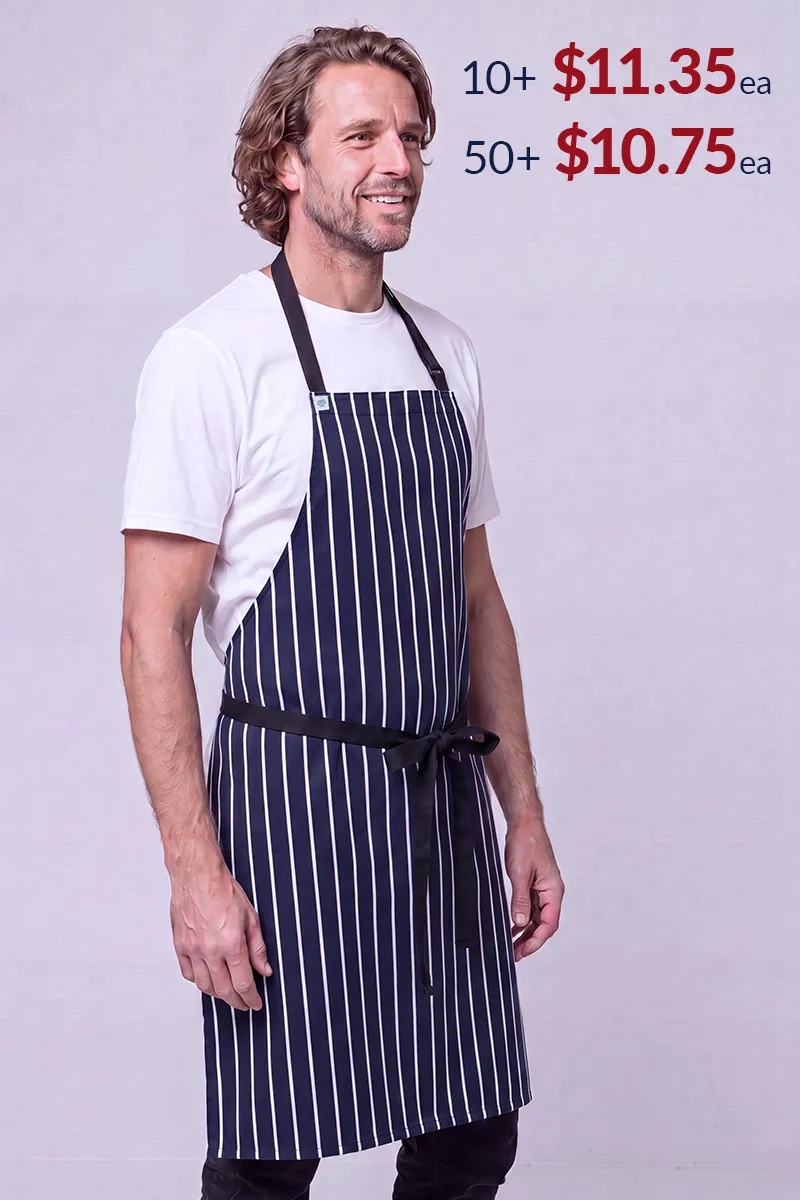 Chef Bib Navy/White