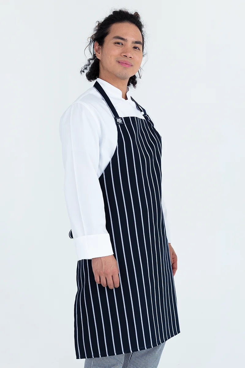 Chef Bib Black/White