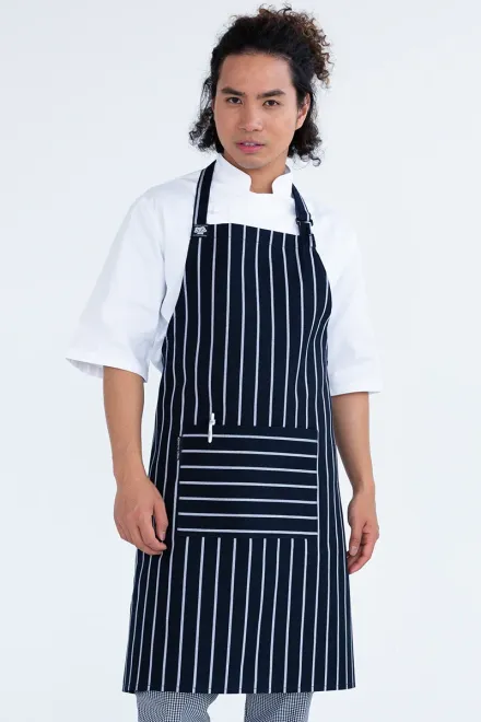 Chef Bib Navy/White
