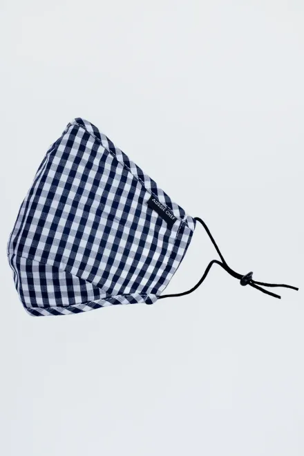 Cloth Face Mask Navy/White Check 