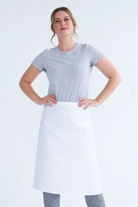 3/4 Waist Apron White