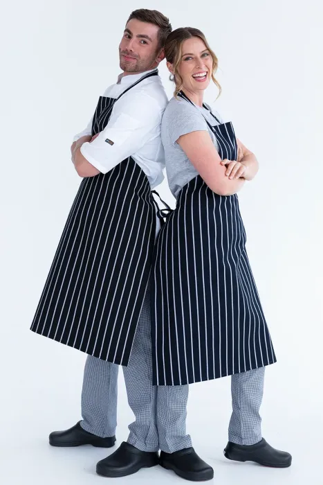 London Bib Apron Navy White, Buy Online - Aussie Chef