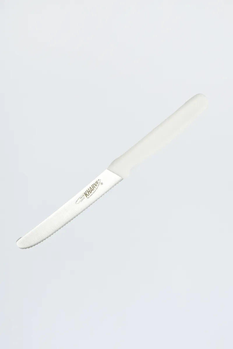 Kharve 10cm Utility Knife Serrated White