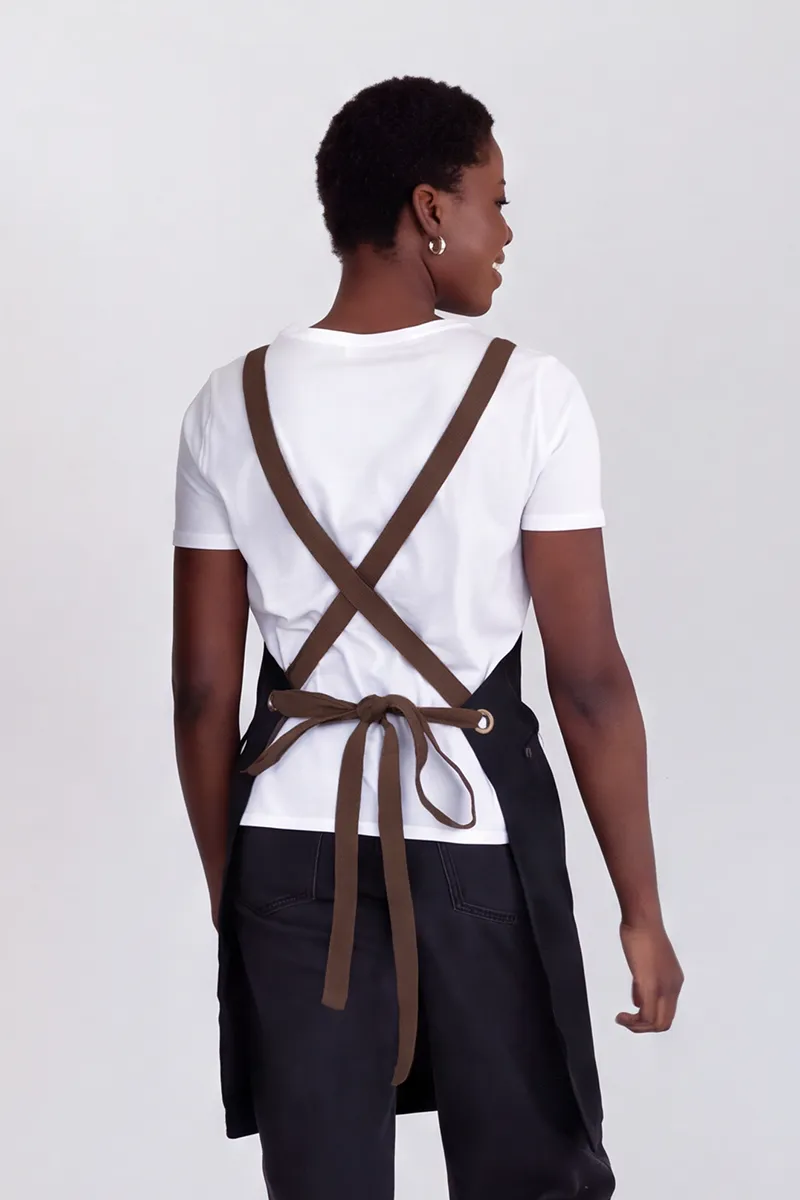 Luca Black Tan Woven Straps