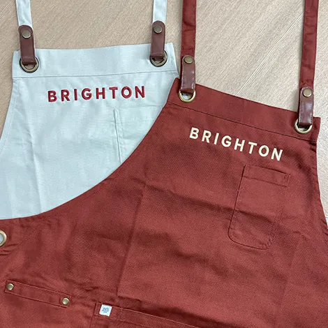 Brighton embroidered aprons