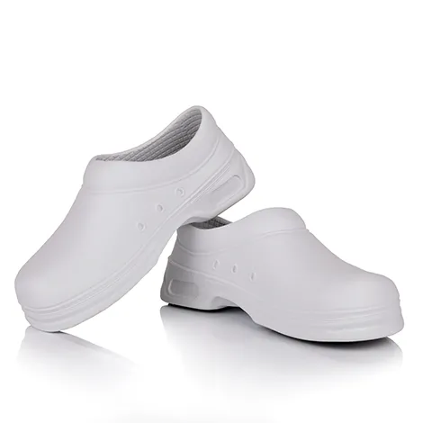 Original Chef Clogs – White with Black Sole