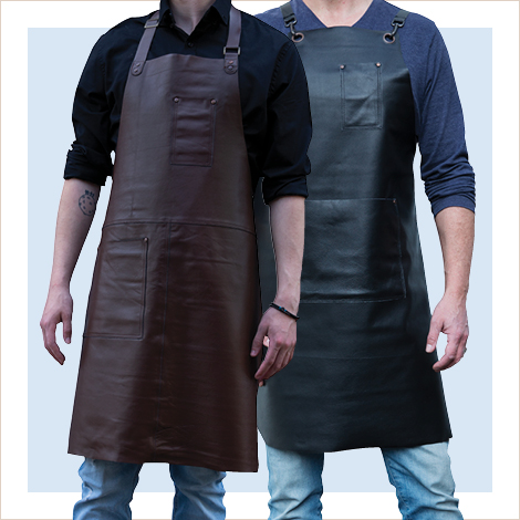 Axil and Riley premium leather apron collection