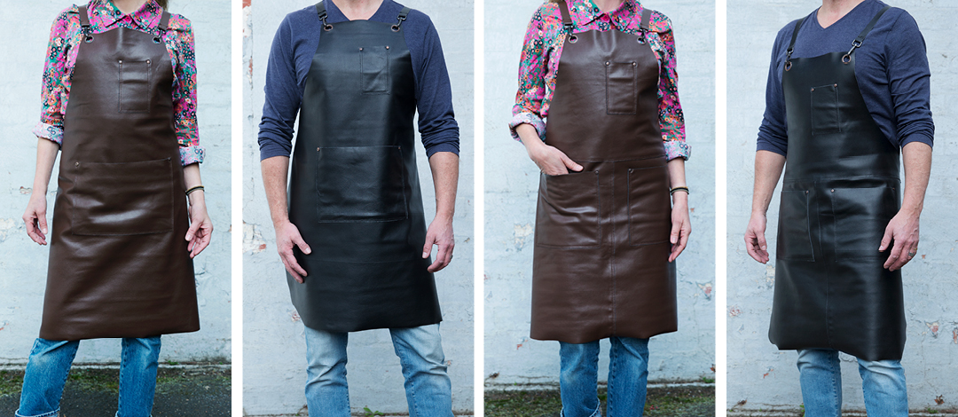 High-Quality Brown Leather Work Apron