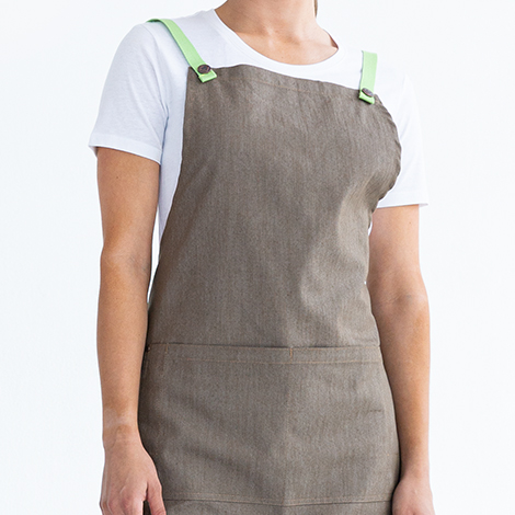Bella apron lime straps
