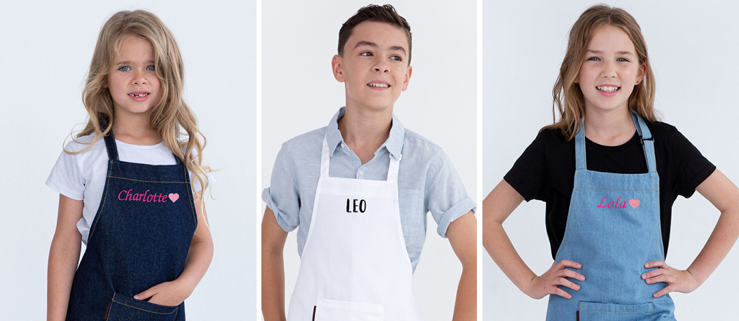personalised junior chef uniforms