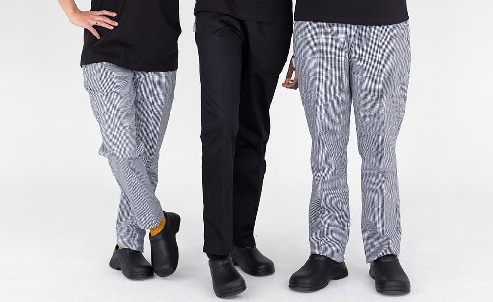 Chef Pants, trad check & black