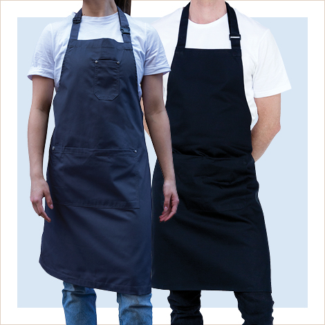 Alex chef bib and heavyweight apron selection