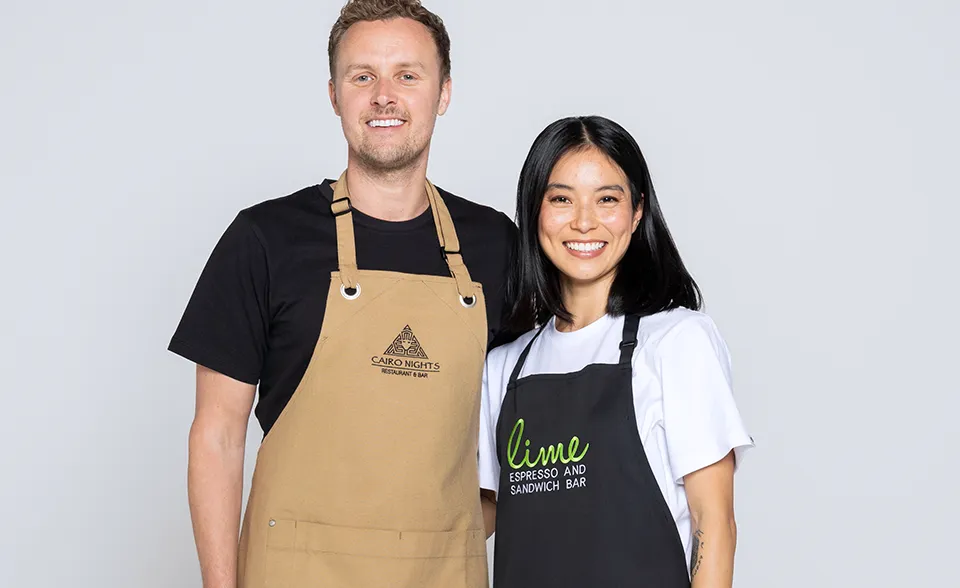CANTINE & BISTRO embroidered aprons